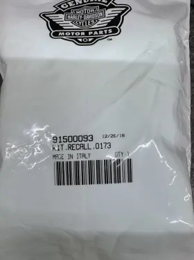 91500093 Hd Harley Davidson - New Kit. Recall Kit 0173 Recall. Oem