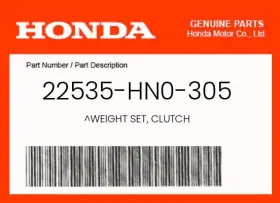 22535-hn0-305 Honda Genuine Weight Set Clutch - 22535-hn0-305 Honda Genuine Weight Set Clutch -