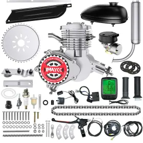 Jhus018 Imaycc Bike Motor Kit 80cc Motorized 17.6x17.6x8.2inch Silver Jhus018 Imaycc Bike Motor Kit 80cc Motorized 17.6x17.6x8.2inch Silver
