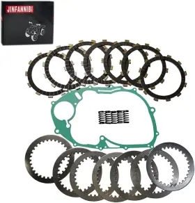 4x7-16324-00-00 Jinfannibi Complete Clutch Plates Kit And Cover Gasket For Yamaha V Star 650 Xvs650 1998-2016