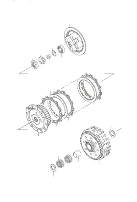 13087-1167 Kawasaki 2000 - 2002 Kx125 Genuine Oem Complete Clutch Assembly