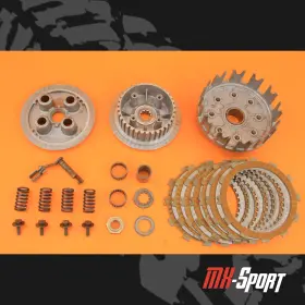 13095-1296 Kawasaki 1995 95 Kx125 Kx 125 Oem Clutch Primary Driven Gear Basket Hub Plates Set