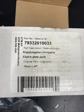79332010033 Ktm Used Oem Clutch Disk Kit 250 350 Sxf Xcf Factory Ed 2019 - 2024 79332010033 Ktm Used Oem Clutch Disk Kit 250 350 Sxf Xcf Factory Ed 2019 - 2024