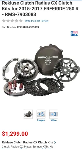 Rms-7903083 Rekluse Ktm Freeride 250 R 2014-2017 Radiuscx Clutch Kit