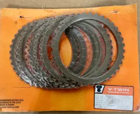 18-0154 Vtwin-manufacturing V-twin Fiber Clutch Set Harley Flt Xl Fxst Fxd Fxr Flst 1991-2020