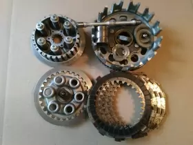 1w4-16150-00-00 Yamaha 1977 1978 Yz400 Complete Clutch Basket Boss Pressure Plate It400