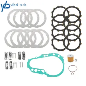 Yi378833t Yibei-tech Heavy Duty Clutch Friction Steel Plates Kit For Suzuki Quadsport Z400 2003-2014