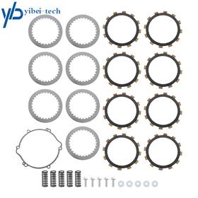 Yibei-tech Yi378847t Clutch Friction Steel Plates And Springs Gasket For Yamaha Yz125 1994-2004