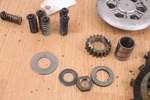 1979 Yamaha TT500 Clutch Basket Hub Pressure Plate Discs Springs Push Rod Used. Price: $89.00.