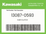 Kawasaki Genuine Hub-clutch 13087-0593 New. Price: $58.81.