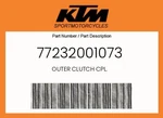 Ktm Genuine Outer Clutch Cpl. - 77232001073 New. Price: $267.92.