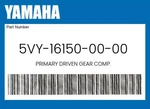 Yamaha Genuine Primary Driven Gear Comp. 5VY-16150-00-00 New. Price: $617.38.