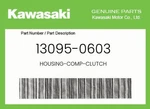 Kawasaki Genuine Housing-comp-clutch 13095-0603 New. Price: $352.09.
