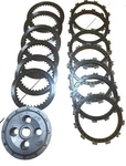 Kawasaki Kx 125 Clutch Pressure Friction Plates Steel Ring Set 1994-2002 Oem Used. Price: $50.00.