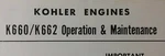 Kohler K660 K662 Twin Owner & Service Manual Repair Overhaul Tractor Lawn Garden Like. Price: $38.69.