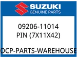 Suzuki Oem Part 09206-11014 Pin (11X42) New. Price: $8.11.