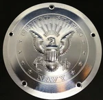 Navy Derby Clutch Cover Custom Harley Davidson Big Twins New. Price: $177.00.