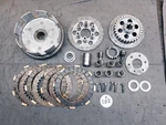 1979-81 Kawasaki KDX80 Clutch Basket Hub Pressure Plate Discs Used. Price: $110.00.