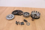 1974 Yamaha TY250 Clutch Basket Hub Discs Springs Pressure Plate Used. Price: $99.00.