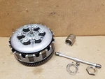 Yamaha YZ400 Clutch Assembly Primary Gear Push Rod Spacer Hub Basket Plate Screw Used. Price: $175.00.