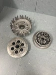 Suzuki RMZ450 2005-2007 21200-35G00 Clutch Basket Hub Used. Price: $60.00.