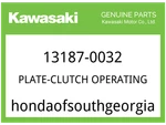 Kawasaki Oem Part 13187-0032 Plate-clutch Operating New. Price: $81.91.