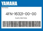 Yamaha Genuine Plate, Friction 4FN-16321-00-00 New. Price: $28.34.