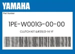 Yamaha Genuine Clutch Kit '13-14 Yf 1PE-W001G-00-00 New. Price: $154.39.