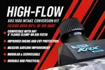 Kawasaki Krx 1000 High-flow Air Filters Intake Conversion Kit 4" Flange New. Price: $215.01.