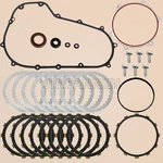 Clutch Friction Plate W/gasket Kit For Harley Touring Models Flh Flt Bagger Cvo New. Price: $81.79.