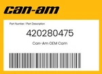 Can-am Genuine Cam 420280475 New. Price: $126.99.